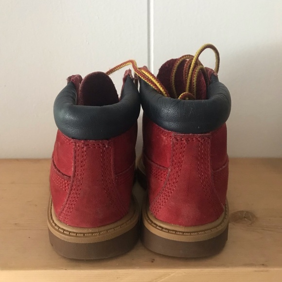 Red Timberlands toddler size 10 - Picture 5 of 5